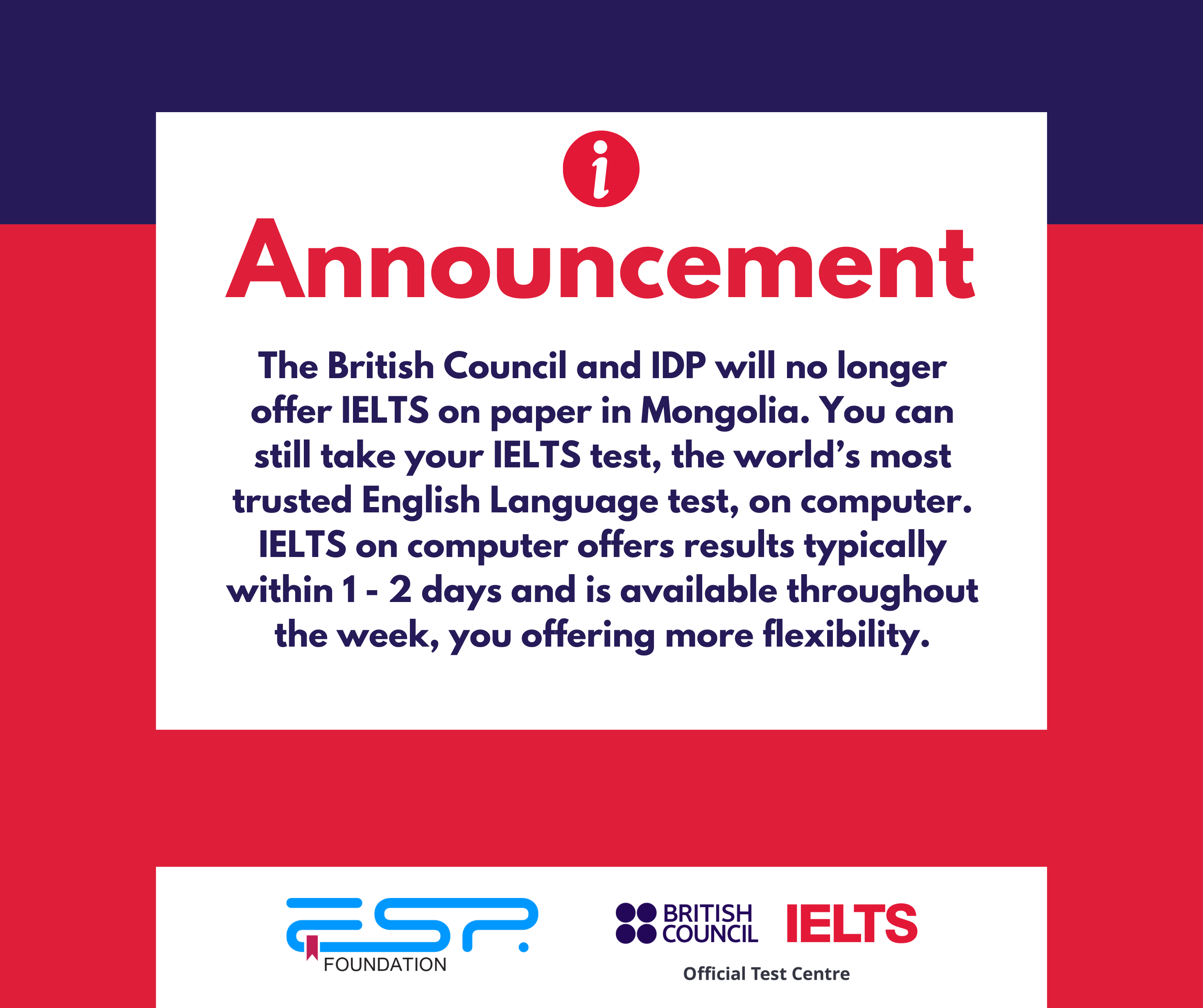 Transition to IELTS on computer